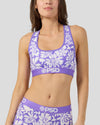【SALE 50%OFF】<br>FLORAL PURP<br>SPORTS BRA