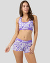 【SALE 50%OFF】<br>FLORAL PURP<br>SPORTS BRA