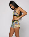 【SALE 50%OFF】<br>TIE DYE SUNFLOWER MIX<br>SPORTS BRA