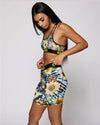 【SALE 50%OFF】<br>TIE DYE SUNFLOWER MIX<br>BIKER SHORT