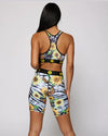 【SALE 50%OFF】<br>TIE DYE SUNFLOWER MIX<br>BIKER SHORT