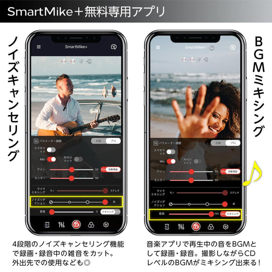 小型マイク サビネテック スマートマイク+（2個）3.5mmケーブル付